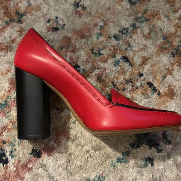 3.1 Phillip Lim Red Stacked Loafer Heel size 7US - Picture 2 of 4